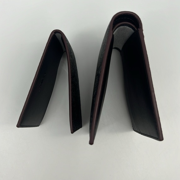 Boxed 3 In 1 Wallet Gift Set In Signature Canvas Black/Oxblood - Picture 7 of 14